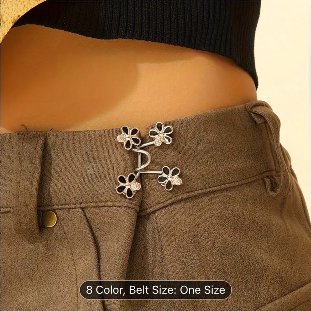 Detachable Floral Buckle Waist Tighteners